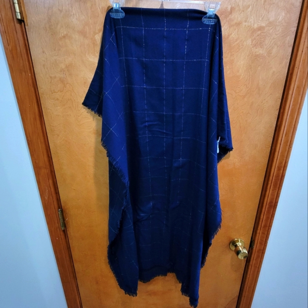 Blue & Gold Blanket Scarf